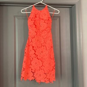 Coral cocktail dress